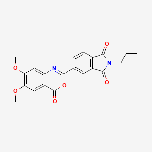 molecular formula C21H18N2O6 B3644580 5-(6,7-dimethoxy-4-oxo-4H-3,1-benzoxazin-2-yl)-2-propyl-1H-isoindole-1,3(2H)-dione 