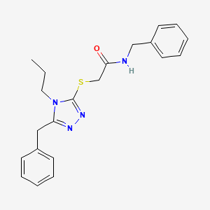 N-benzyl-2-[(5-benzyl-4-propyl-4H-1,2,4-triazol-3-yl)thio]acetamide