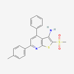 6-(4-methylphenyl)-2-(methylsulfonyl)-4-phenylthieno[2,3-b]pyridin-3-amine