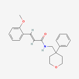 3-(2-methoxyphenyl)-N-[(4-phenyltetrahydro-2H-pyran-4-yl)methyl]acrylamide