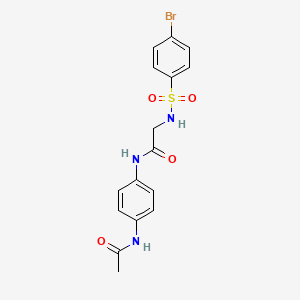 N-(4-acetamidophenyl)-2-[(4-bromophenyl)sulfonylamino]acetamide