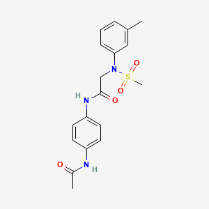 N~1~-[4-(acetylamino)phenyl]-N~2~-(3-methylphenyl)-N~2~-(methylsulfonyl)glycinamide