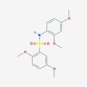 molecular formula C16H19NO6S B3644672 N-(2,4-dimethoxyphenyl)-2,5-dimethoxybenzenesulfonamide 