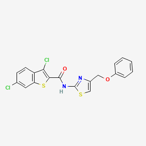 3,6-dichloro-N-[4-(phenoxymethyl)-1,3-thiazol-2-yl]-1-benzothiophene-2-carboxamide