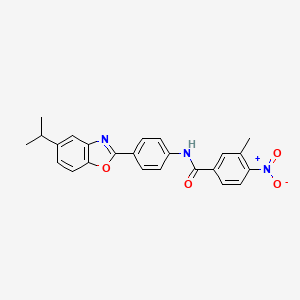 N-[4-(5-isopropyl-1,3-benzoxazol-2-yl)phenyl]-3-methyl-4-nitrobenzamide