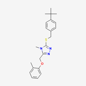 3-[(4-tert-butylbenzyl)sulfanyl]-4-methyl-5-[(2-methylphenoxy)methyl]-4H-1,2,4-triazole