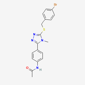 N-(4-{5-[(4-bromobenzyl)sulfanyl]-4-methyl-4H-1,2,4-triazol-3-yl}phenyl)acetamide