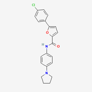 5-(4-chlorophenyl)-N-[4-(pyrrolidin-1-yl)phenyl]furan-2-carboxamide