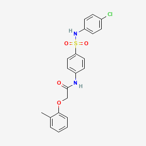 N-(4-{[(4-chlorophenyl)amino]sulfonyl}phenyl)-2-(2-methylphenoxy)acetamide