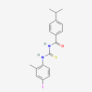 molecular formula C18H19IN2OS B3644798 N-[(4-iodo-2-methylphenyl)carbamothioyl]-4-propan-2-ylbenzamide 