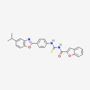 N-({[4-(5-isopropyl-1,3-benzoxazol-2-yl)phenyl]amino}carbonothioyl)-1-benzofuran-2-carboxamide