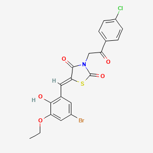 5-(5-bromo-3-ethoxy-2-hydroxybenzylidene)-3-[2-(4-chlorophenyl)-2-oxoethyl]-1,3-thiazolidine-2,4-dione