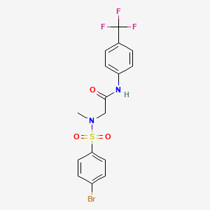 N~2~-[(4-bromophenyl)sulfonyl]-N~2~-methyl-N-[4-(trifluoromethyl)phenyl]glycinamide