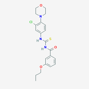 molecular formula C21H24ClN3O3S B364486 N-[(3-chloro-4-morpholin-4-ylphenyl)carbamothioyl]-3-propoxybenzamide CAS No. 355431-24-2
