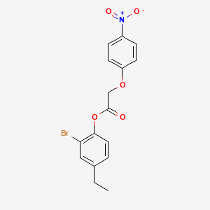 2-bromo-4-ethylphenyl (4-nitrophenoxy)acetate