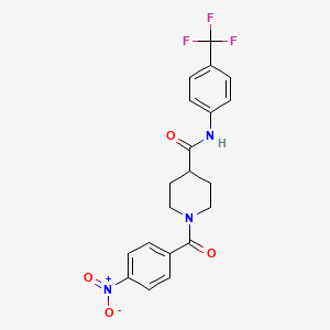 1-(4-nitrobenzoyl)-N-[4-(trifluoromethyl)phenyl]piperidine-4-carboxamide