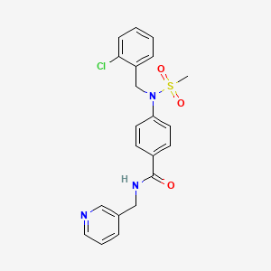 4-[(2-chlorobenzyl)(methylsulfonyl)amino]-N-(pyridin-3-ylmethyl)benzamide