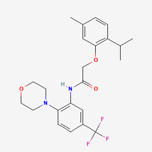 2-[5-methyl-2-(propan-2-yl)phenoxy]-N-[2-(morpholin-4-yl)-5-(trifluoromethyl)phenyl]acetamide