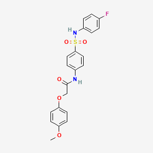 N-(4-{[(4-fluorophenyl)amino]sulfonyl}phenyl)-2-(4-methoxyphenoxy)acetamide