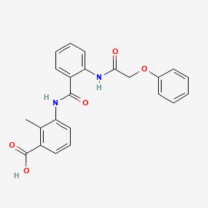 2-methyl-3-({2-[(phenoxyacetyl)amino]benzoyl}amino)benzoic acid