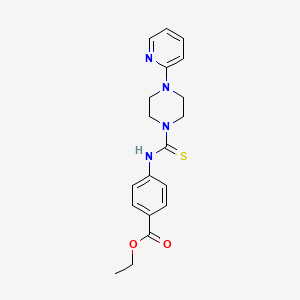 ETHYL 4-({[4-(2-PYRIDYL)PIPERAZINO]CARBOTHIOYL}AMINO)BENZOATE