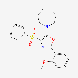 1-[2-(2-methoxyphenyl)-4-(phenylsulfonyl)-1,3-oxazol-5-yl]azepane