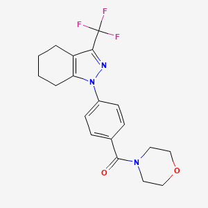 molecular formula C19H20F3N3O2 B3644998 1-[4-(4-morpholinylcarbonyl)phenyl]-3-(trifluoromethyl)-4,5,6,7-tetrahydro-1H-indazole 