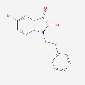 molecular formula C16H12BrNO2 B364500 5-溴-1-(2-苯乙基)-1H-吲哚-2,3-二酮 CAS No. 328002-46-6