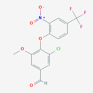 3-chloro-5-methoxy-4-[2-nitro-4-(trifluoromethyl)phenoxy]benzaldehyde