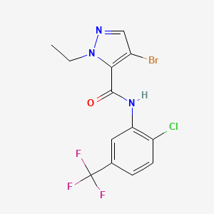 4-bromo-N-[2-chloro-5-(trifluoromethyl)phenyl]-1-ethyl-1H-pyrazole-5-carboxamide