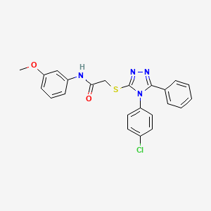 2-{[4-(4-chlorophenyl)-5-phenyl-4H-1,2,4-triazol-3-yl]thio}-N-(3-methoxyphenyl)acetamide