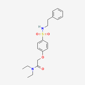 molecular formula C20H26N2O4S B3645083 N,N-diethyl-2-[4-(2-phenylethylsulfamoyl)phenoxy]acetamide 