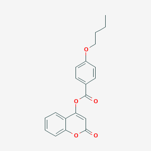 molecular formula C20H18O5 B364509 2-oxo-2H-chromen-4-yl 4-butoxybenzoate CAS No. 858742-27-5