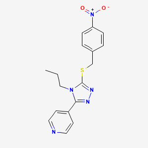 4-{5-[(4-nitrobenzyl)thio]-4-propyl-4H-1,2,4-triazol-3-yl}pyridine