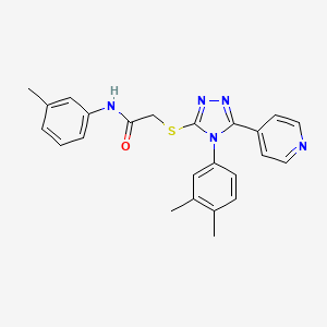 2-{[4-(3,4-dimethylphenyl)-5-(4-pyridinyl)-4H-1,2,4-triazol-3-yl]thio}-N-(3-methylphenyl)acetamide