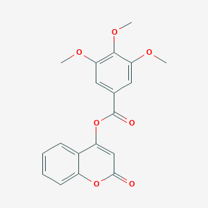 molecular formula C19H16O7 B364510 2-oxo-2H-chromen-4-yl 3,4,5-trimethoxybenzoate CAS No. 673436-71-0