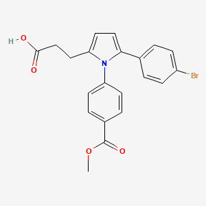 3-{5-(4-bromophenyl)-1-[4-(methoxycarbonyl)phenyl]-1H-pyrrol-2-yl}propanoic acid