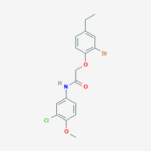 2-(2-bromo-4-ethylphenoxy)-N-(3-chloro-4-methoxyphenyl)acetamide