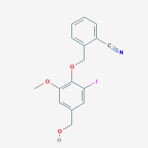 2-[[4-(Hydroxymethyl)-2-iodo-6-methoxyphenoxy]methyl]benzonitrile