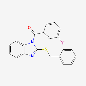 2-(BENZYLSULFANYL)-1-(3-FLUOROBENZOYL)-1H-1,3-BENZODIAZOLE