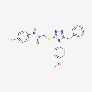 2-{[5-benzyl-4-(4-methoxyphenyl)-4H-1,2,4-triazol-3-yl]thio}-N-(4-ethylphenyl)acetamide