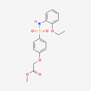 molecular formula C17H19NO6S B3645176 Methyl 2-[4-[(2-ethoxyphenyl)sulfamoyl]phenoxy]acetate 