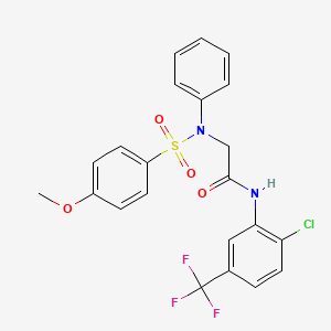 N~1~-[2-chloro-5-(trifluoromethyl)phenyl]-N~2~-[(4-methoxyphenyl)sulfonyl]-N~2~-phenylglycinamide