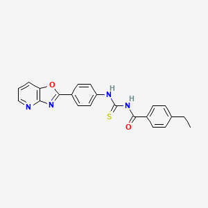 4-ethyl-N-{[4-([1,3]oxazolo[4,5-b]pyridin-2-yl)phenyl]carbamothioyl}benzamide