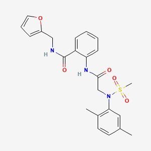 2-{[N-(2,5-dimethylphenyl)-N-(methylsulfonyl)glycyl]amino}-N-(2-furylmethyl)benzamide