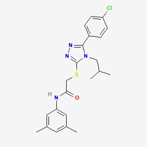 2-{[5-(4-chlorophenyl)-4-isobutyl-4H-1,2,4-triazol-3-yl]thio}-N-(3,5-dimethylphenyl)acetamide