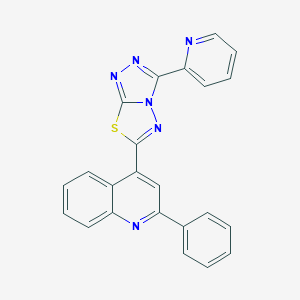 2-Phenyl-4-[3-(2-pyridinyl)[1,2,4]triazolo[3,4-b][1,3,4]thiadiazol-6-yl]quinoline
