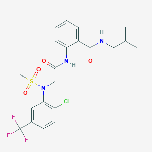 2-{[N-[2-chloro-5-(trifluoromethyl)phenyl]-N-(methylsulfonyl)glycyl]amino}-N-isobutylbenzamide