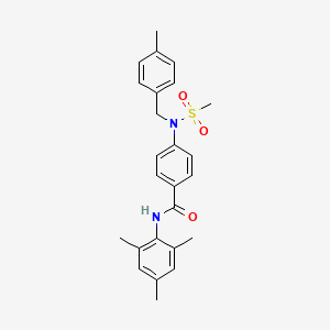 4-[(4-methylphenyl)methyl-methylsulfonylamino]-N-(2,4,6-trimethylphenyl)benzamide