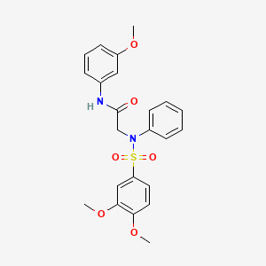 N~2~-[(3,4-dimethoxyphenyl)sulfonyl]-N-(3-methoxyphenyl)-N~2~-phenylglycinamide